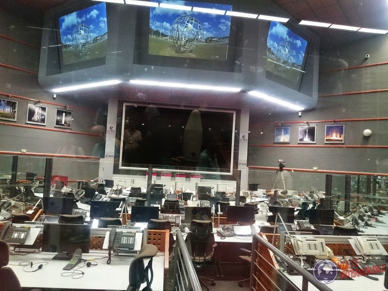 Sala control de otra edificio del centro espacial kourou Guayana Francesa