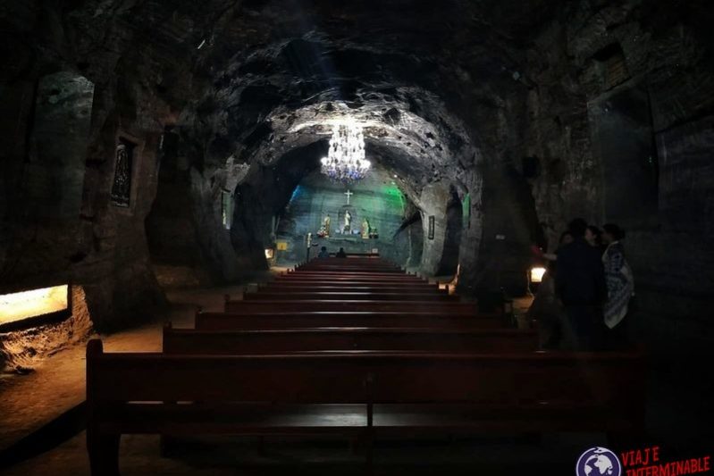 Catedral de sal Zipaquira Colombia altar Catedral de sal Zipaquira Colombia altar