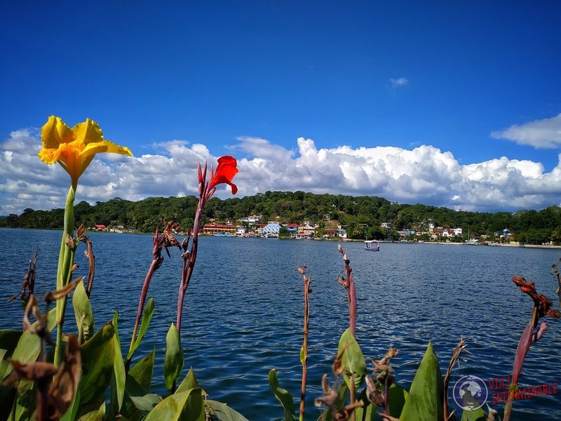 Vista desde isla de Flores Petén Guatemala