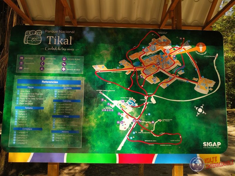 Cartel Tikal Mapa Templos