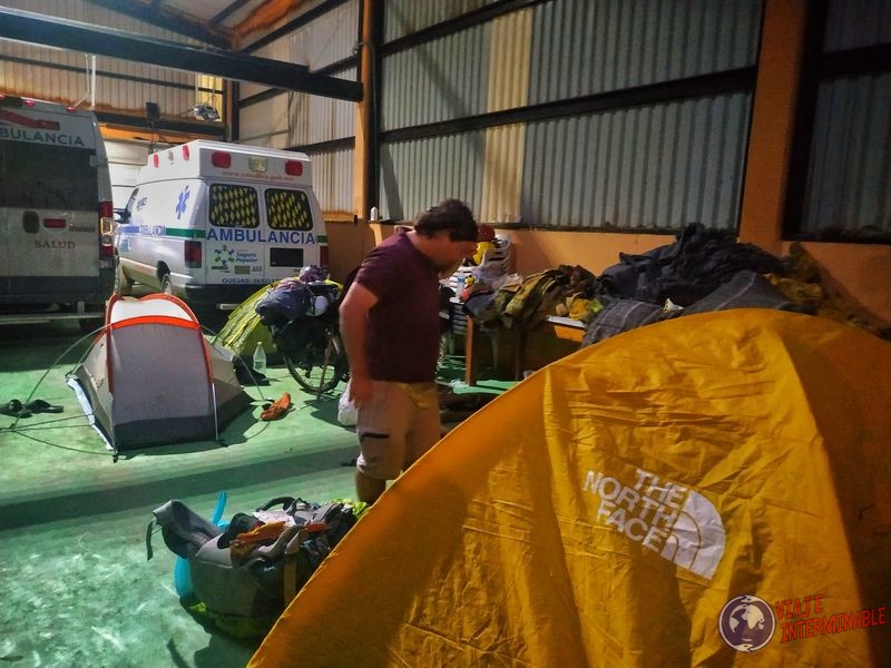 Acampando bomberos Guerrero Negro Baja California Mexico