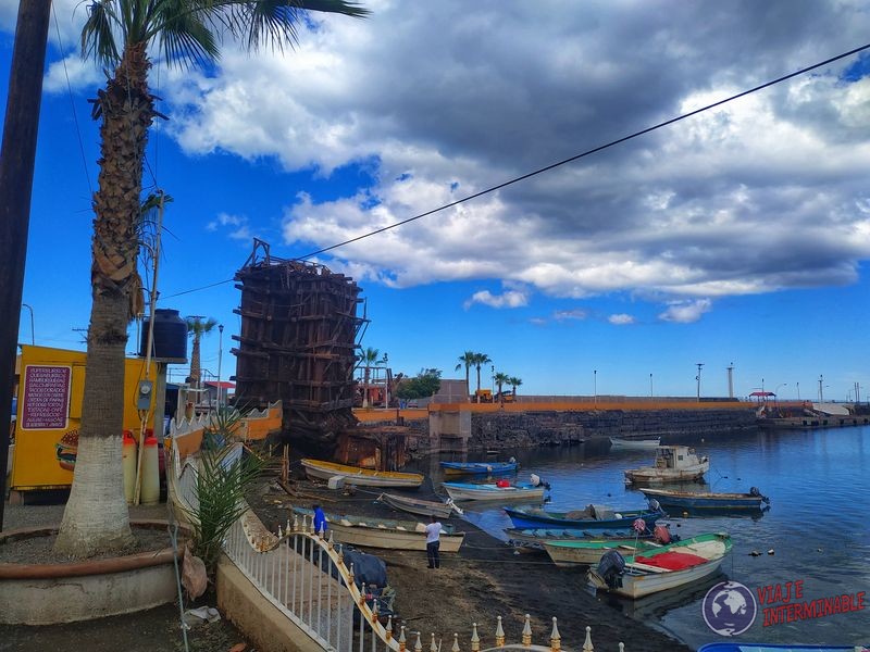 Construcción destruida Santa Rosalía Baja California Mexico