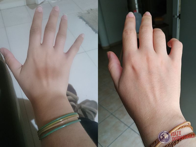 Manos antes y despues de la cuarentena Mexico