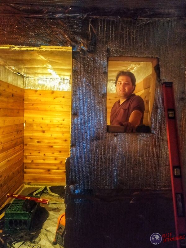 Wa en sauna en construcción Montevideo Minnesota EEUU