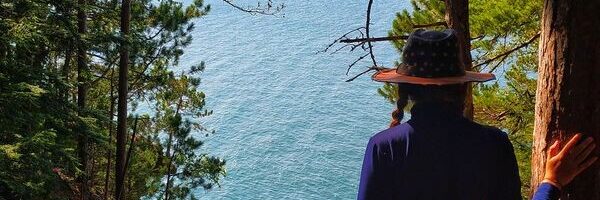 Lago Lake superior paisaje chica Winsconsin EEUU